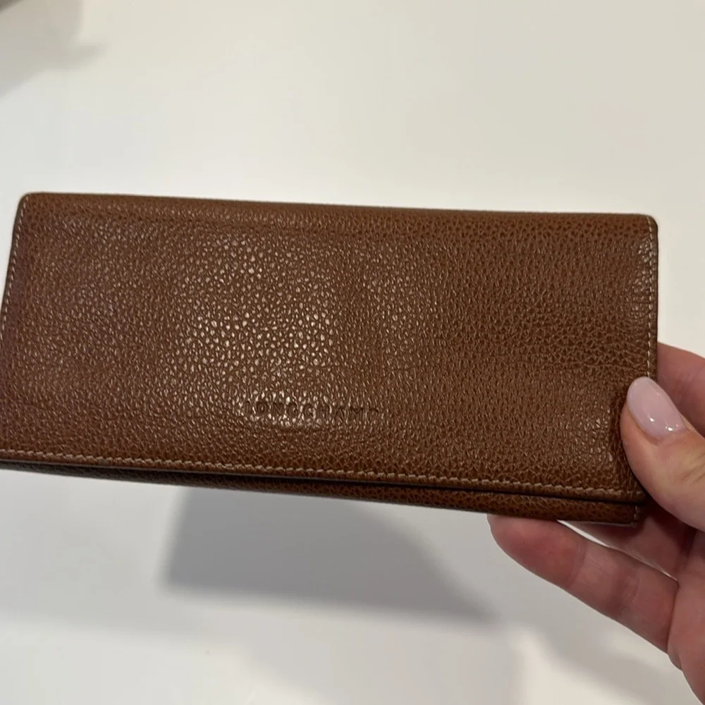 Longchamp LE FOULONNÉ Continental wallet - Brown Leather